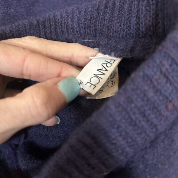 Vintage France Andrevie Purple Wool Joggers Pants Avant Garde Designer Small - Picture 3 of 8